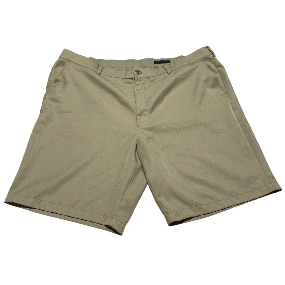 Greg Norman Golf Performance Mens Shorts 44 Tan Polyester Breathable Lightweight